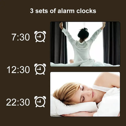 Homary 26" Modern Acrylic Silent LED Alarm Wall Clock - Voice-Controlled, Backlit, Dual Power Supply, Decorative Bedroom & Living Room Digital Room Decor Accessory, Clocks for Living Room, Digital Wall Clocks