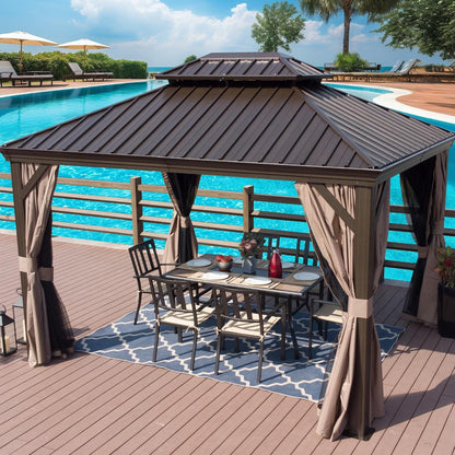 Alexander 10' X 12' Hardtop Gazebo, Aluminum Frame