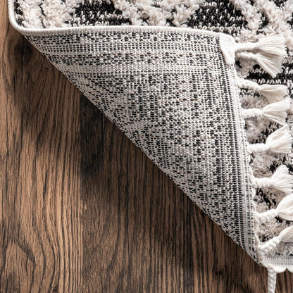 Ansley Grey Trellis Power Loomed Area Rug, 9' X 12'
