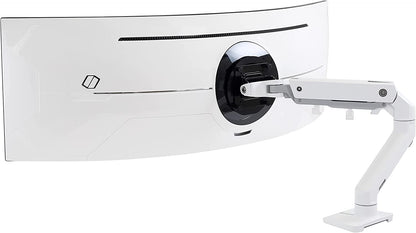 Ergotron – HX HD Premium Heavy Duty Gaming Monitor Arm, Single Monitor Desk Mount – for 1000R Curved Ultrawide Monitors up to 49 Inches, 28 to 42 Lbs, VESA 75X75Mm or 100X100Mm – HD Pivot, White