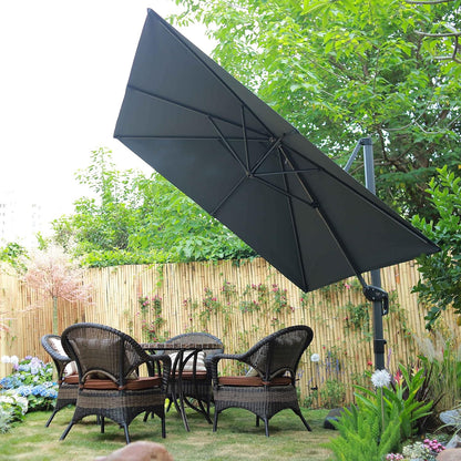 Outdoor Umbrella 8' X 8' Square Premium Sun Protection Grey