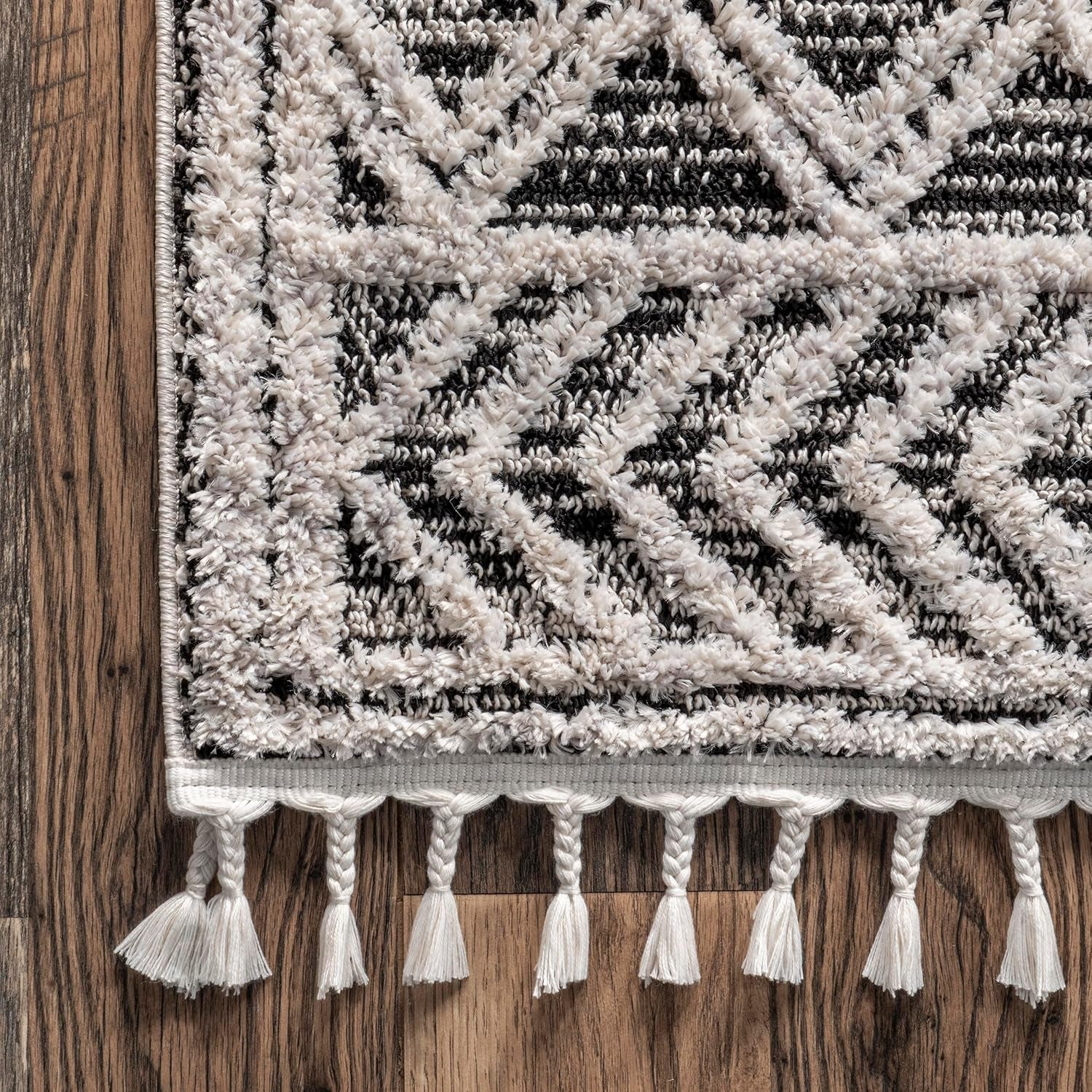 Ansley Grey Trellis Power Loomed Area Rug, 9' X 12'