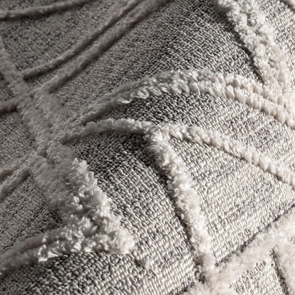 Ansley Light Grey Trellis Power Loomed Area Rug, 10' X 14'