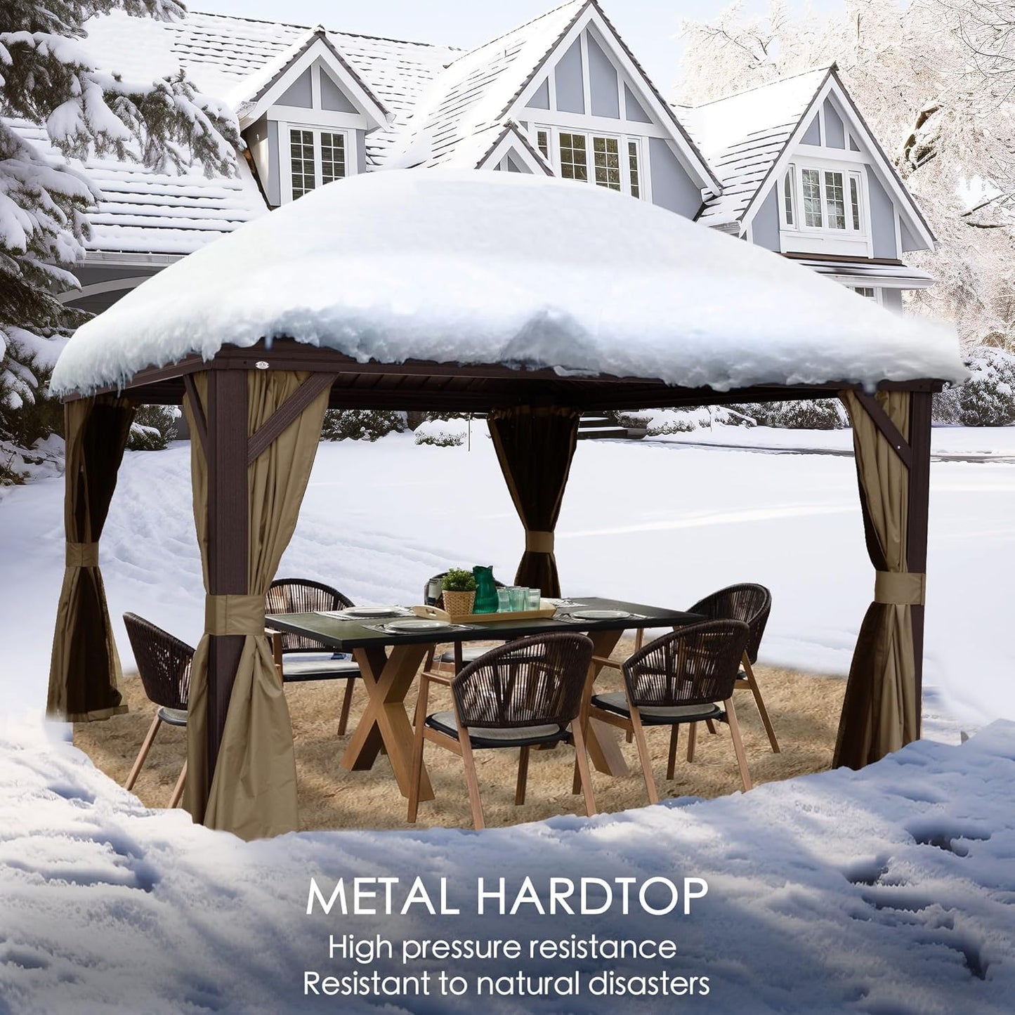 Alexander 10' X 12' Hardtop Gazebo, Aluminum Frame