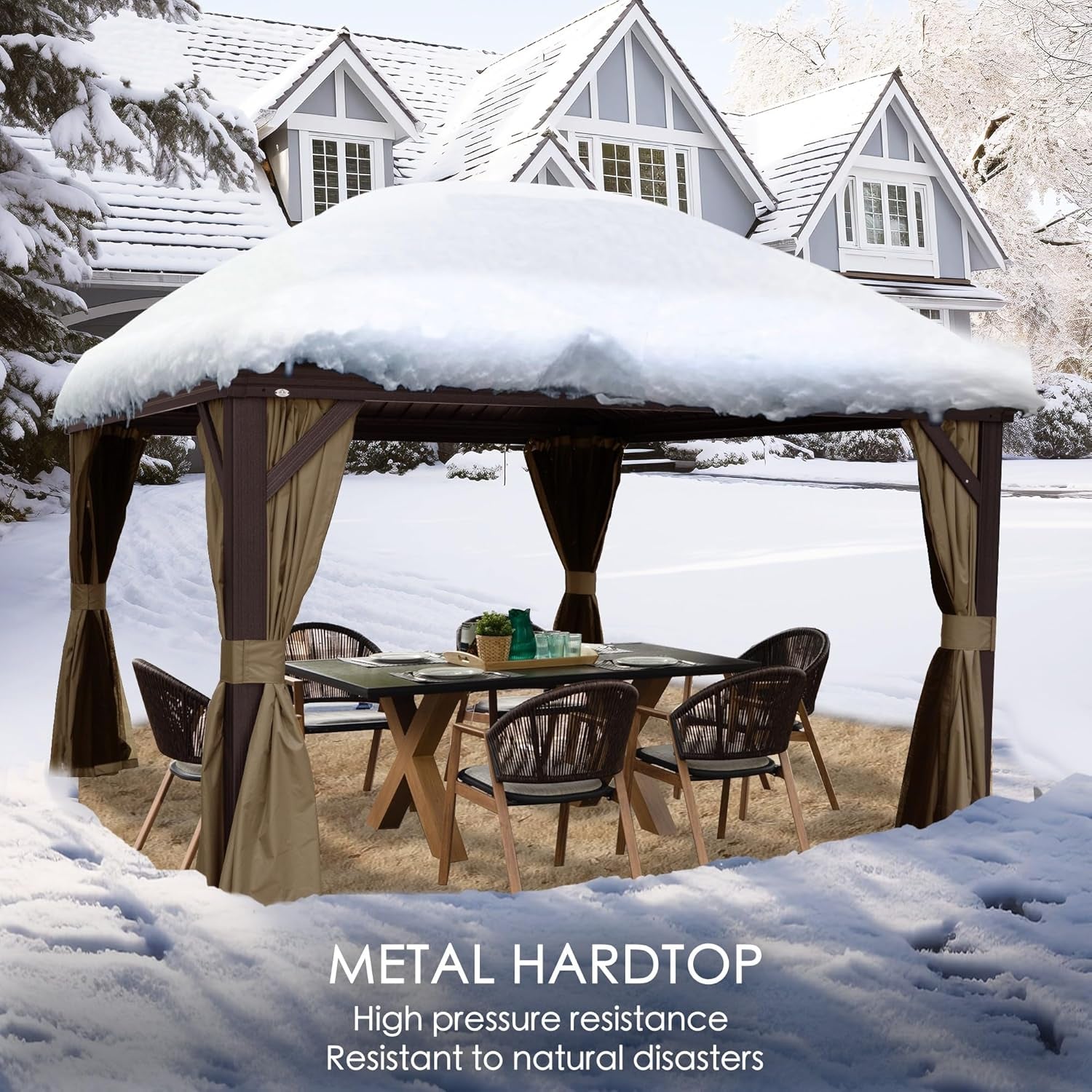 Alexander 10' X 12' Hardtop Gazebo, Aluminum Frame