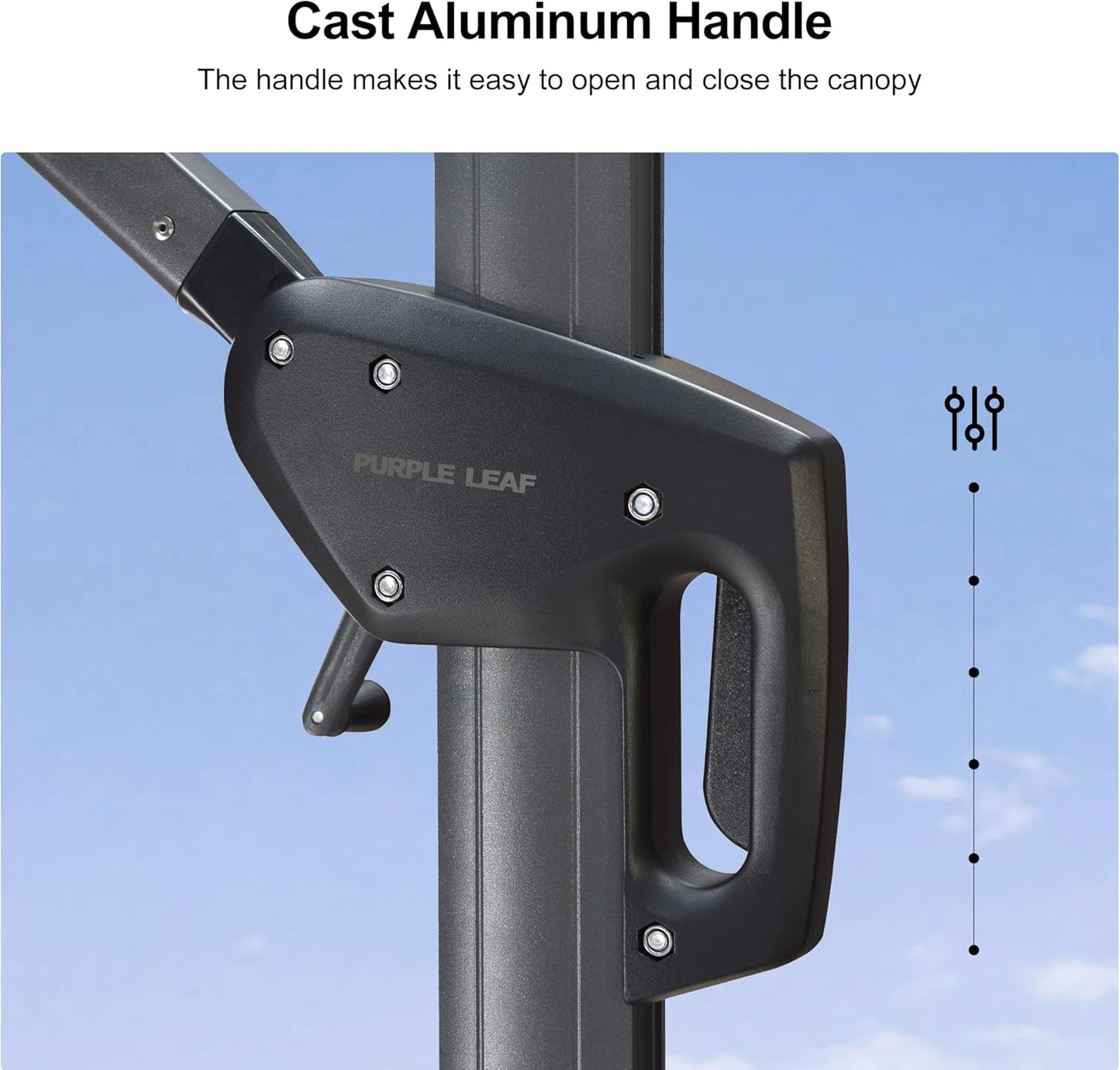 Outdoor Umbrella 8' X 8' Square Premium Sun Protection Grey