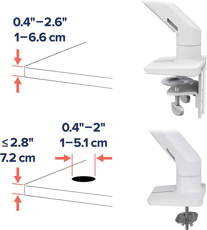 Ergotron – HX HD Premium Heavy Duty Gaming Monitor Arm, Single Monitor Desk Mount – for 1000R Curved Ultrawide Monitors up to 49 Inches, 28 to 42 Lbs, VESA 75X75Mm or 100X100Mm – HD Pivot, White