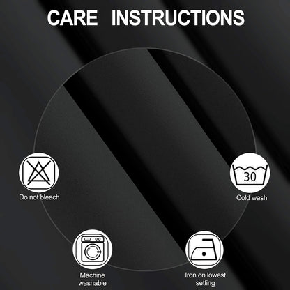 Black Blackout Curtains/42 X 63 Inch/Set of 2 Panels Rod Pocket Room Darkening Curtains for Bedroom